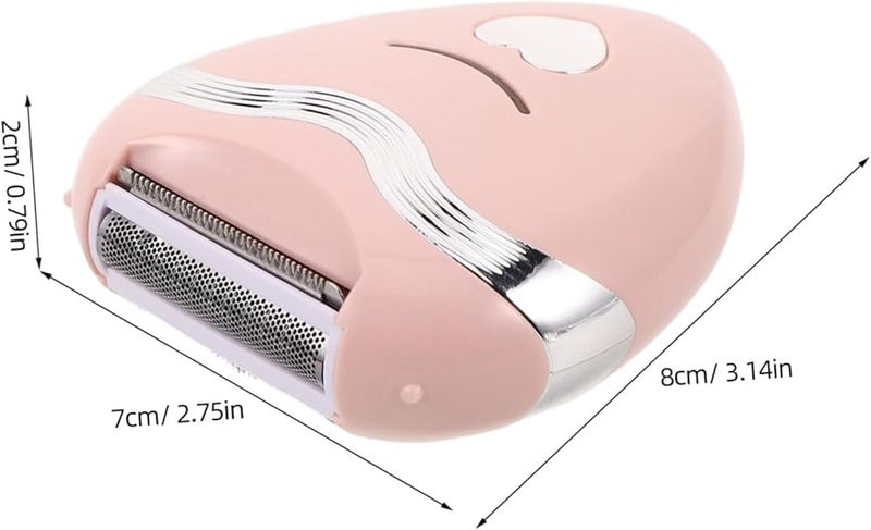 NOLITOY Portable Heart Shaped Electric Shaver for Women Hair Removal Sensitive Areas Underarm Legs Travel - Image 2